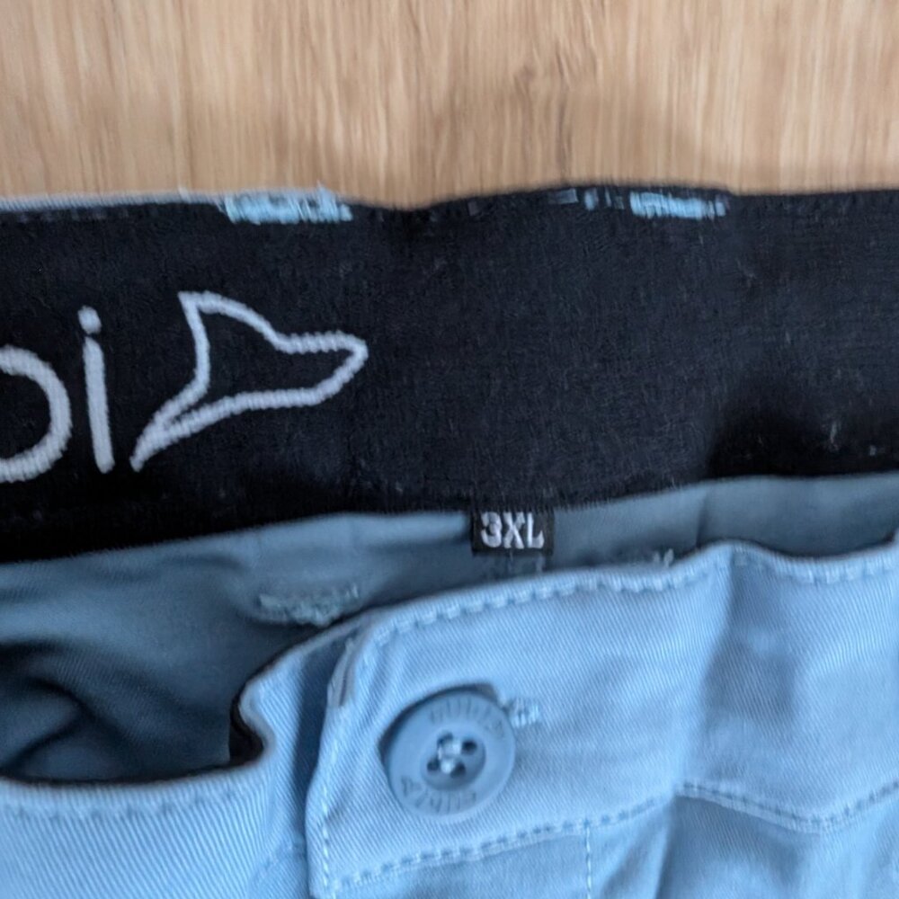 NWT Eubi Classic Chino Shorts Stretch 9" inseam Baby Blue XXXL - Picture 4 of 6
